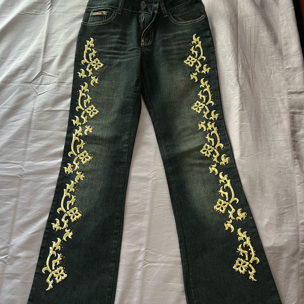 Laressi womens embroidered jeans